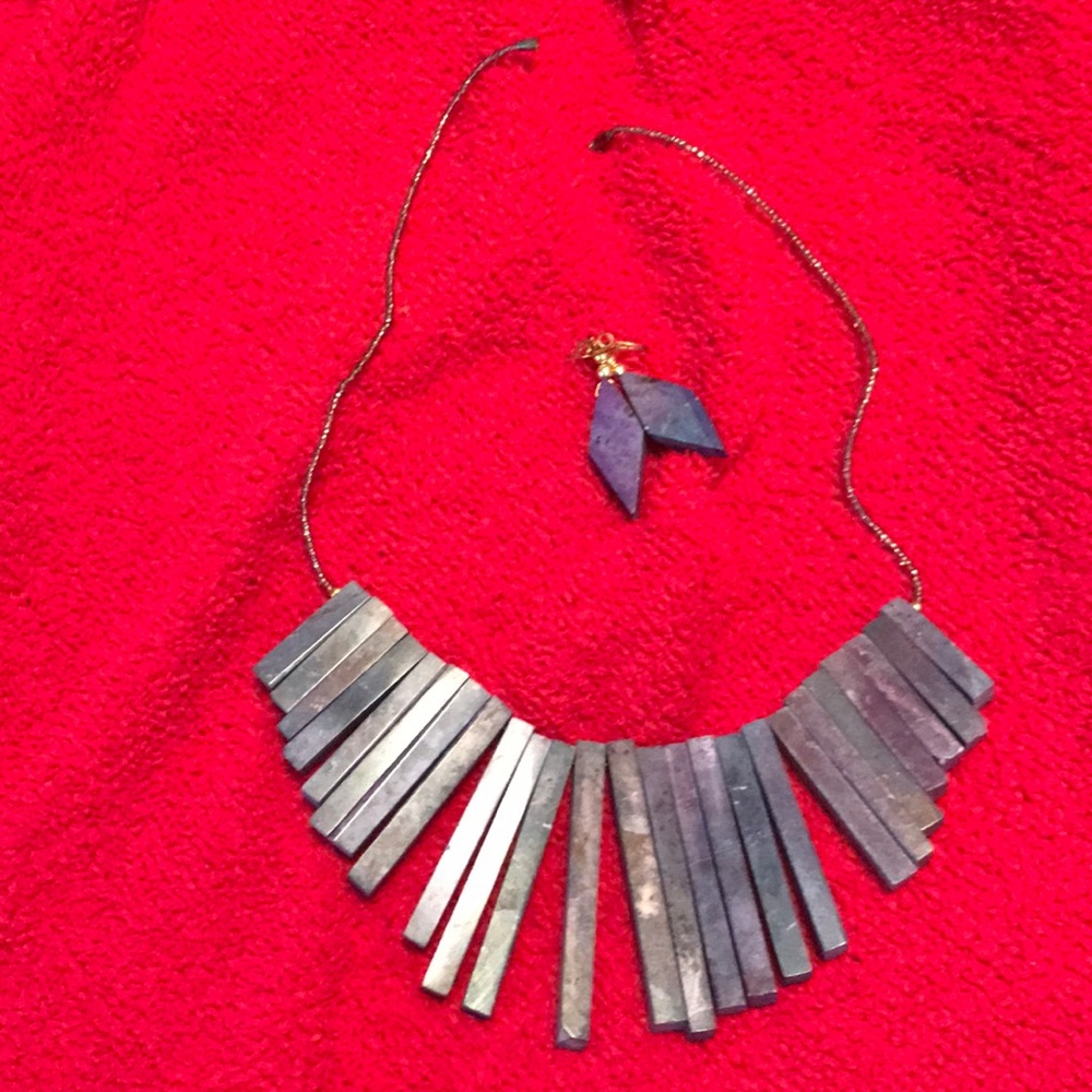 Lapis Necklace and Earrings